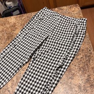 FASHION NOVA Black & White plaid Dress pants